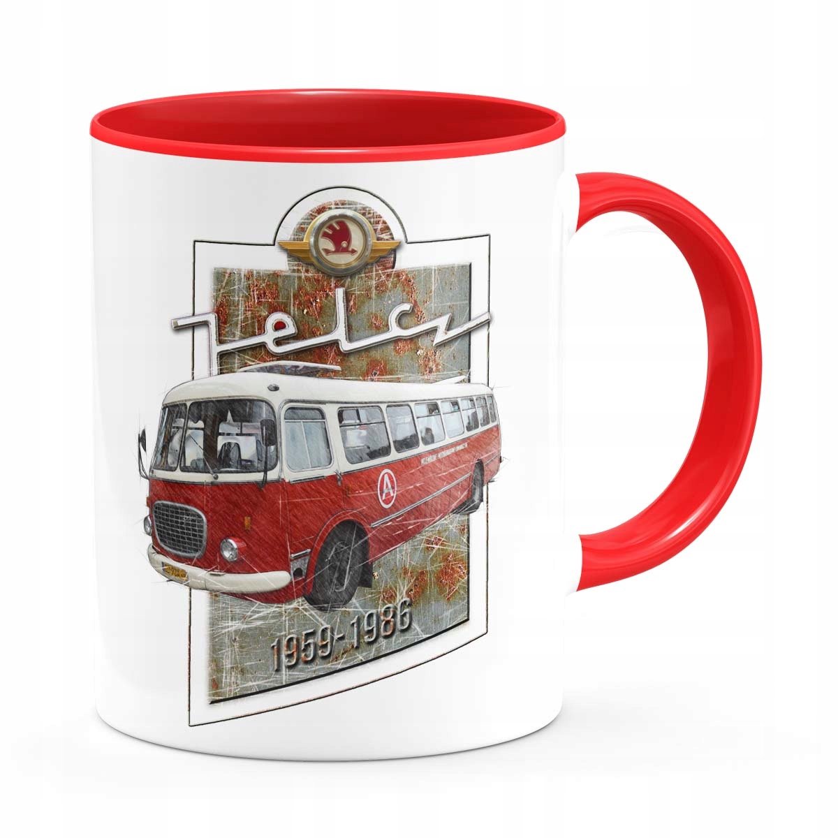 Koffiemok Jelcz 043 'Komkommer' - 330ml, Keramiek, Vaatwasserbestendig