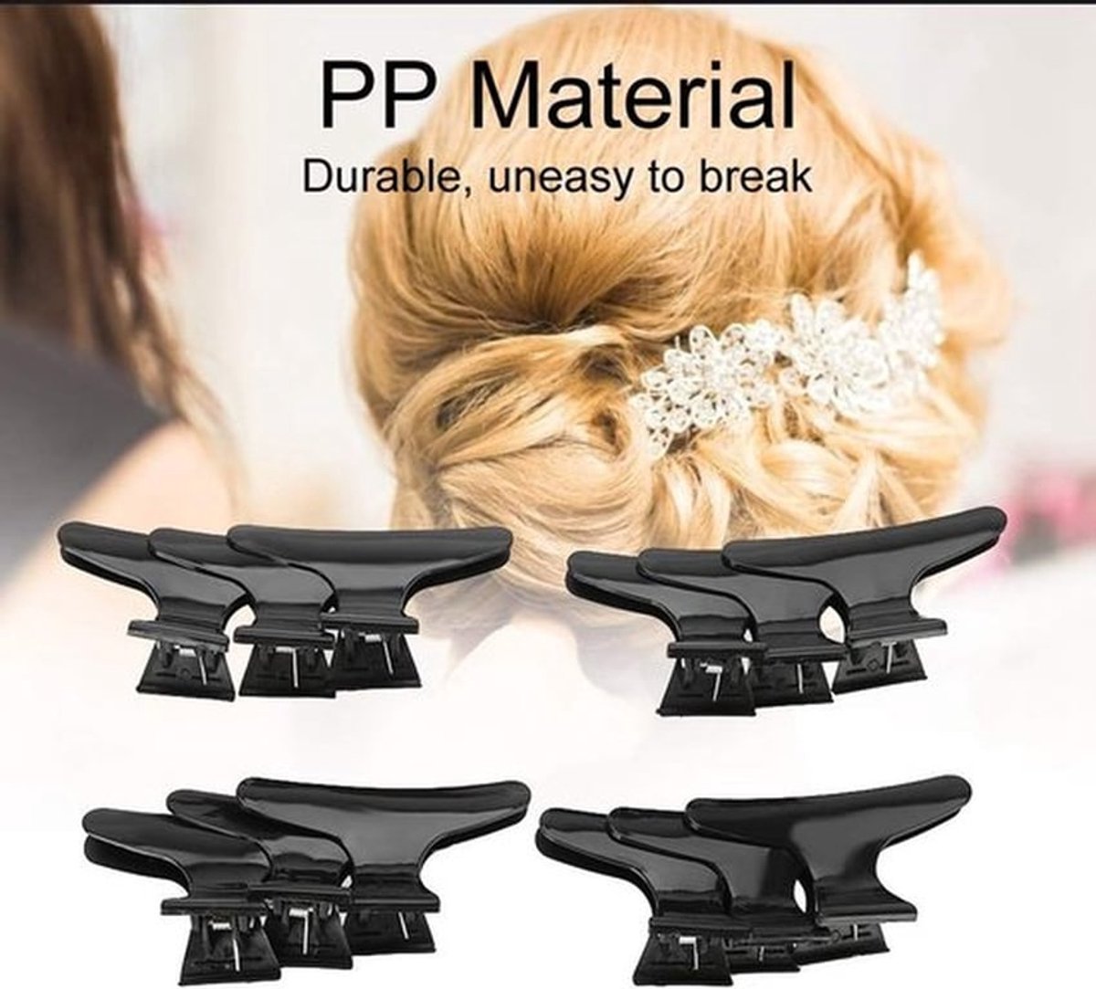 Salon Clip - Haarclip voor kapselstyling - Duurzaam en antislip - 12-delige Set - Ideaal voor Kappers - Voor Dames - Perfect voor T...