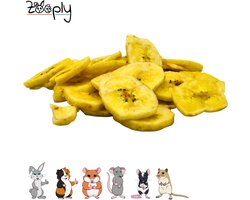 Zooply Bananenschijfjes - Kruiden & Snacks - 100% natuurlijk - Voor konijnen & cavia's - 275 gram
