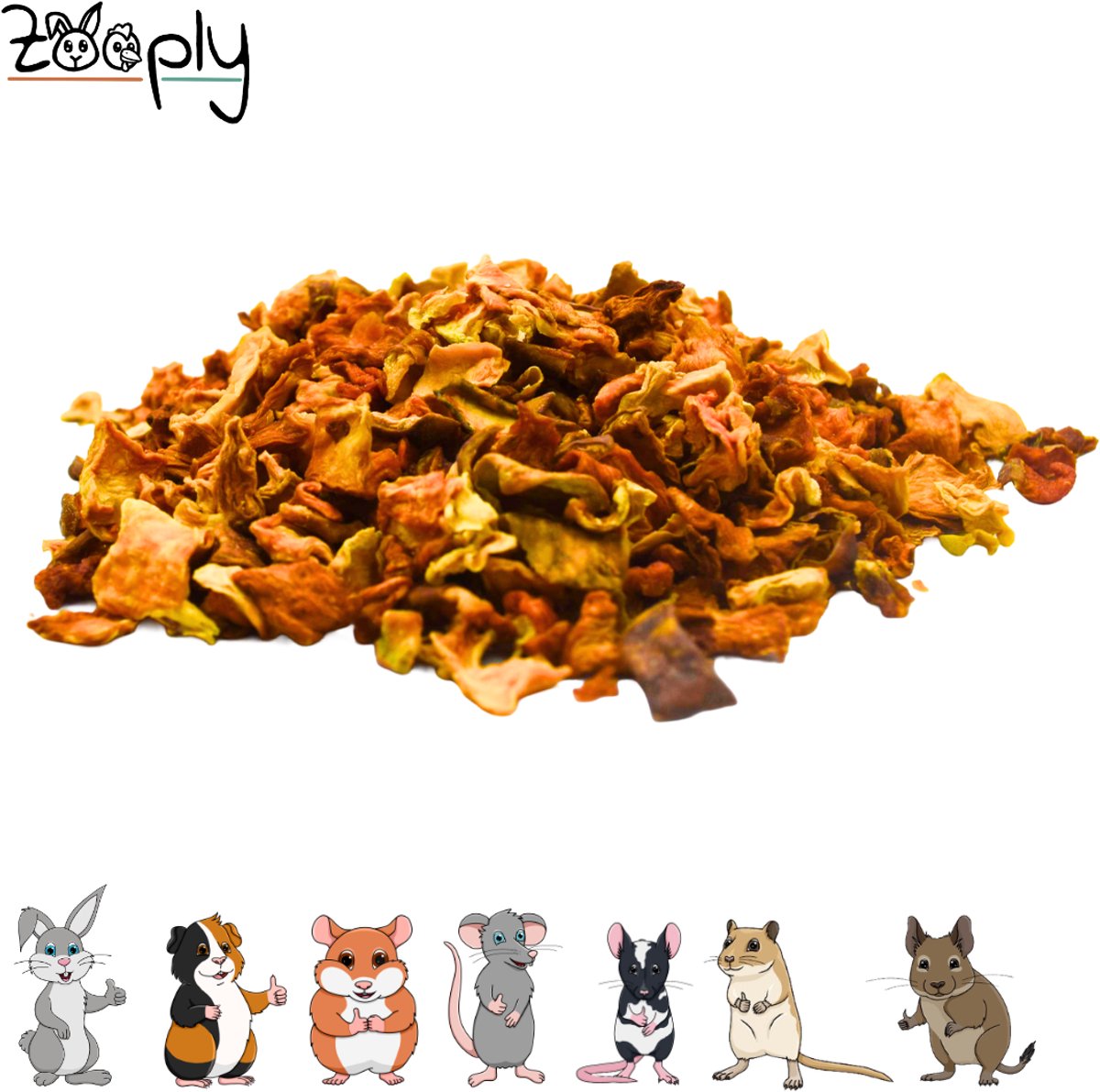 Zooply Pompoen - Kruiden & Snacks - 100% natuurlijk - Voor konijnen & cavia's - 175 gram