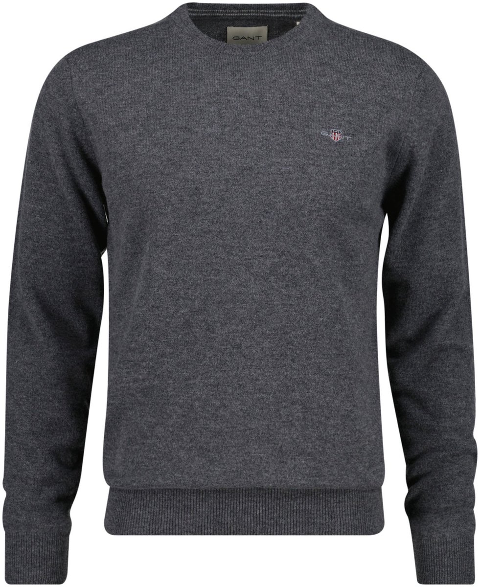 Gant Trui Soft Superfine Italian Lambswool Crew Neck Antraciet / male
