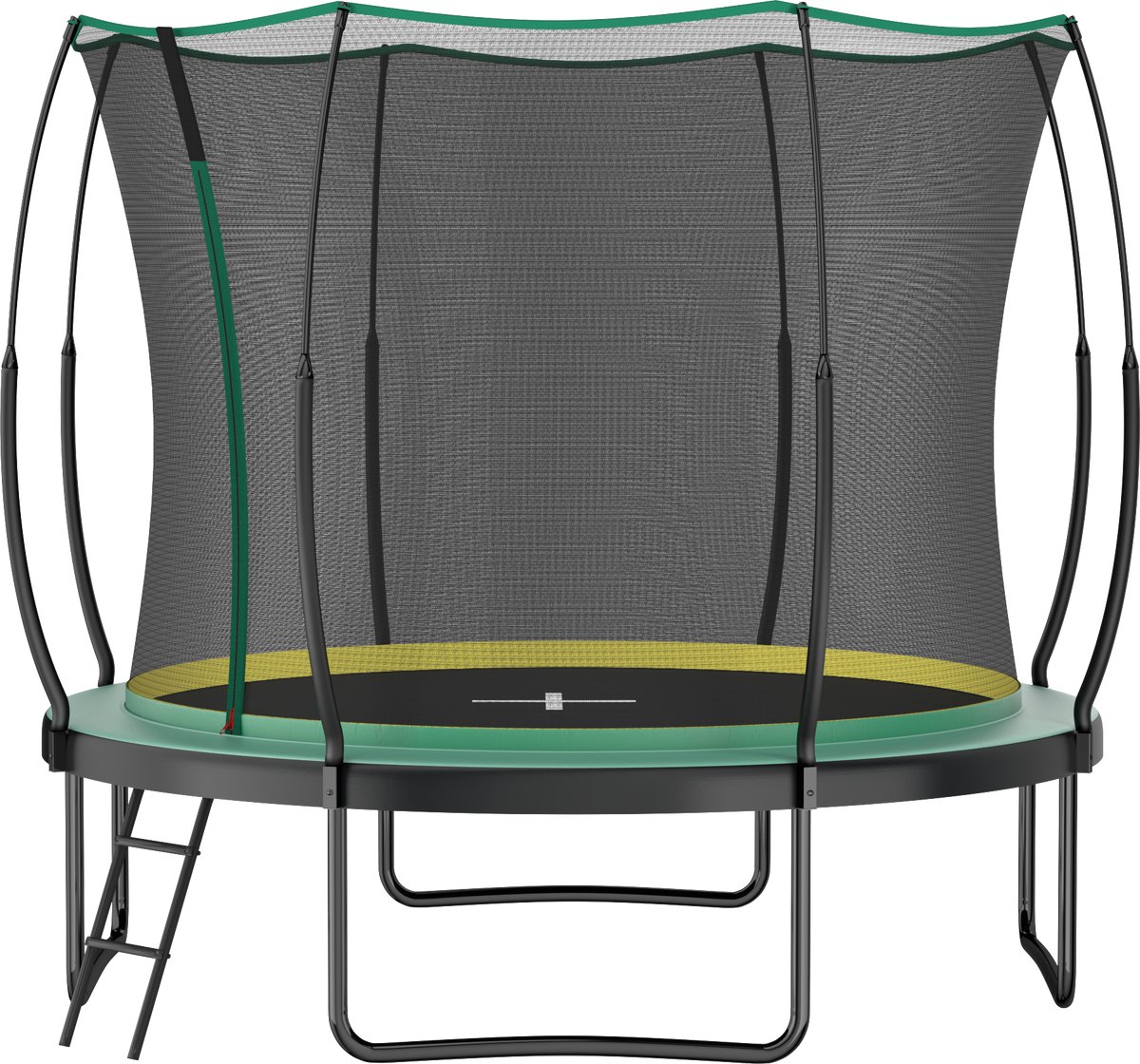 MODFU-Trampoline-Veiligheidsnet-Ritsdesign-Groen-305 Cm