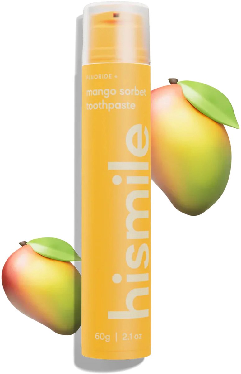 HiSmile - Mango Sorbet - Tandpasta - 2x60 gr - Fluoride+ - No SLS & PEGs