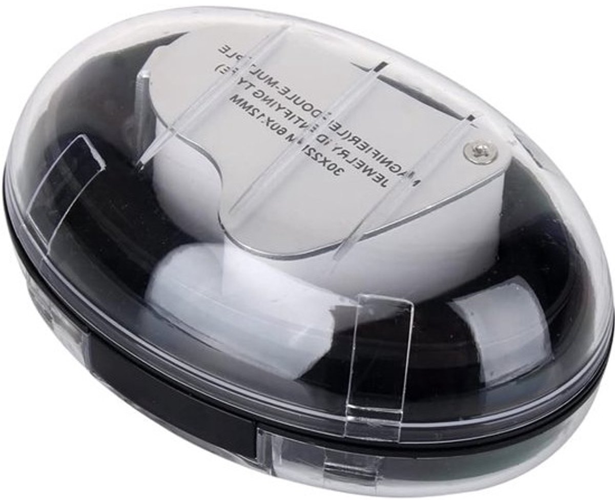 Vergrootglas Triplet - Vergrootloep Juwelier - Sieraden Inspectie - Dubbele Lens Verlichting - Compact Opvouwbaar - Metaal