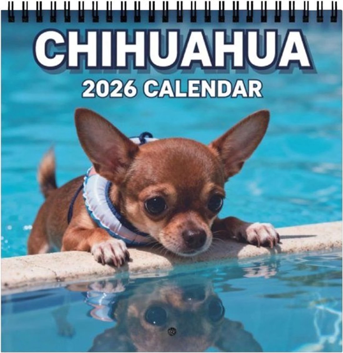 Wandkalender 2026 - Familieplanner Maandoverzicht - Organiseren Plannen - Grappige Puppyfoto's - 21x42 cm Uitgevouwen