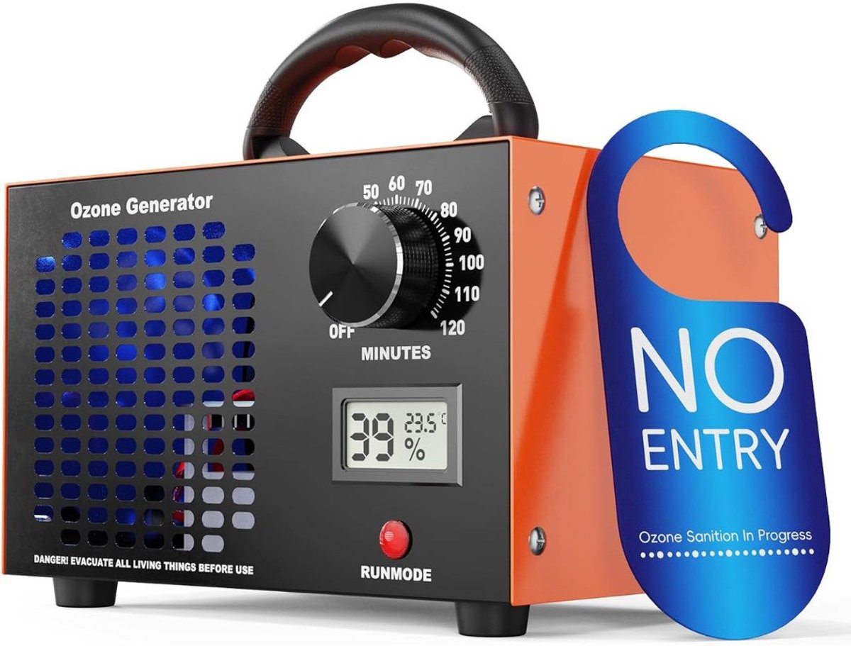DailySupplies® Ozon Generator - Ozon Apparaat - Ozongenerator - Luchtreiniger - Lucht Verschoner - Lucht Sterilisatie - 20x13x14 - Zwart en Oranje