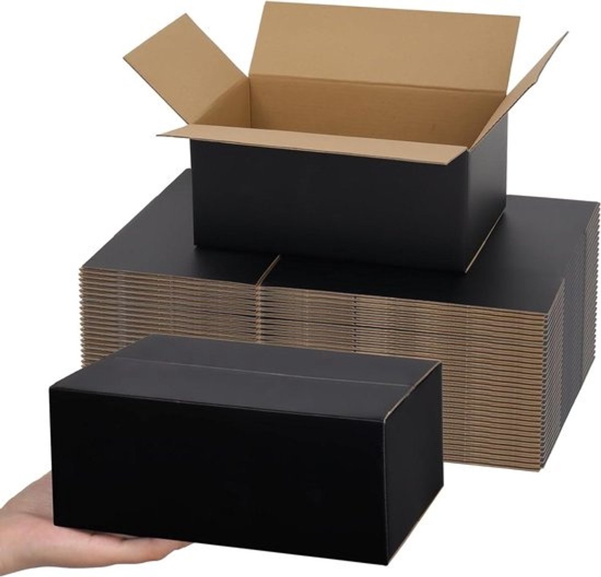 Verzenddozen Medium - Verpakking Dozen - Kleine Bedrijven Mailing - Extra Beschermfolie - 30 stuks - Zwart