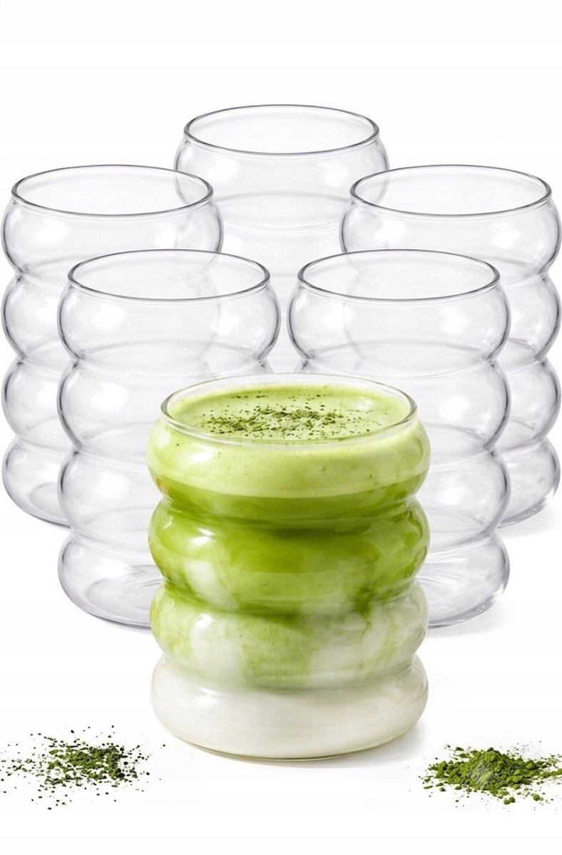 Bubble Glazen 370 ml - Set van 6 - Transparant Glas