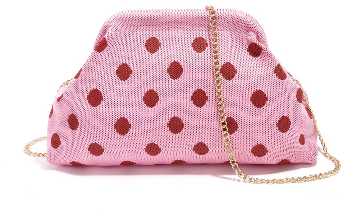 Linn - Crossbodytas met stippen - Polyester - - Karmozijnrood