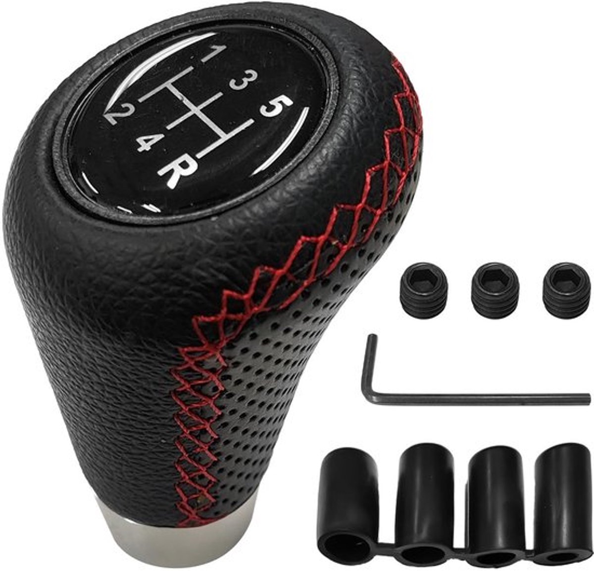 Dailygoods- Schakelhendel 5-speed - Lederen Versnellingshendel - Autodecoratieknop