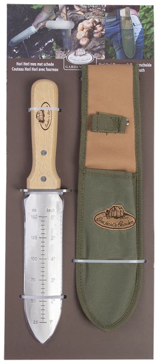 Esschert design Hori Hori mes - tuindersmes met schede - RVS - 8 x 32 cm van Esschert Design — afbeelding 5