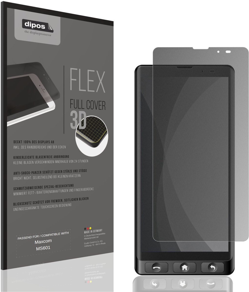 dipos FLEX – Matte Privacy Screenprotector geschikt voor Maxcom MS601 | Volledige Schermbescherming | Case-Friendly