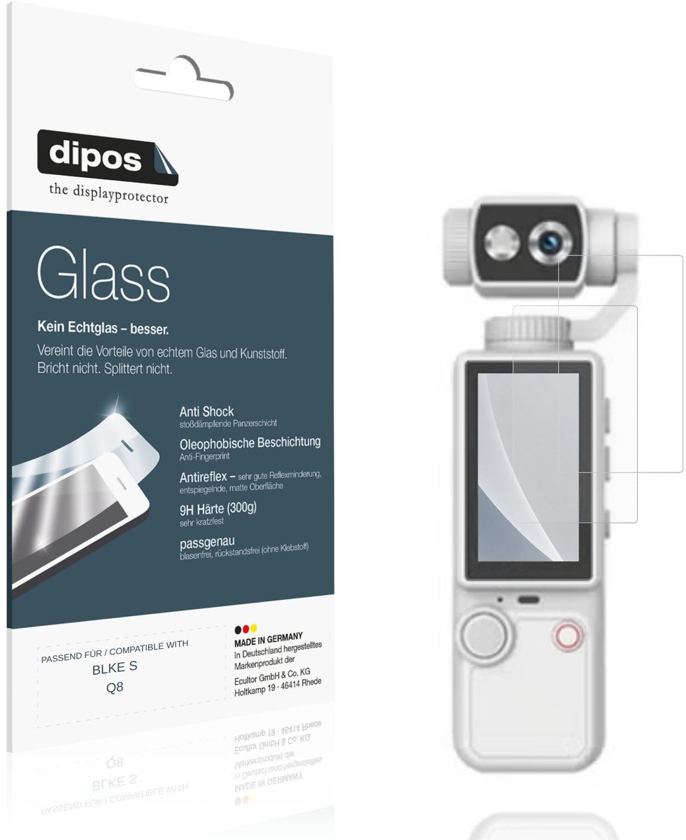 dipos – 2x Matte Pantserfolie geschikt voor BLKE S Q8 | 9H Screenprotector