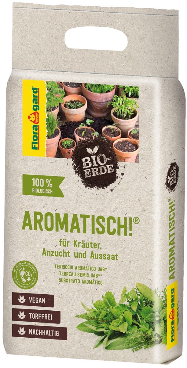 Floragard Bio-Erde Aromatisch kruidengrond zaaien 25 liter