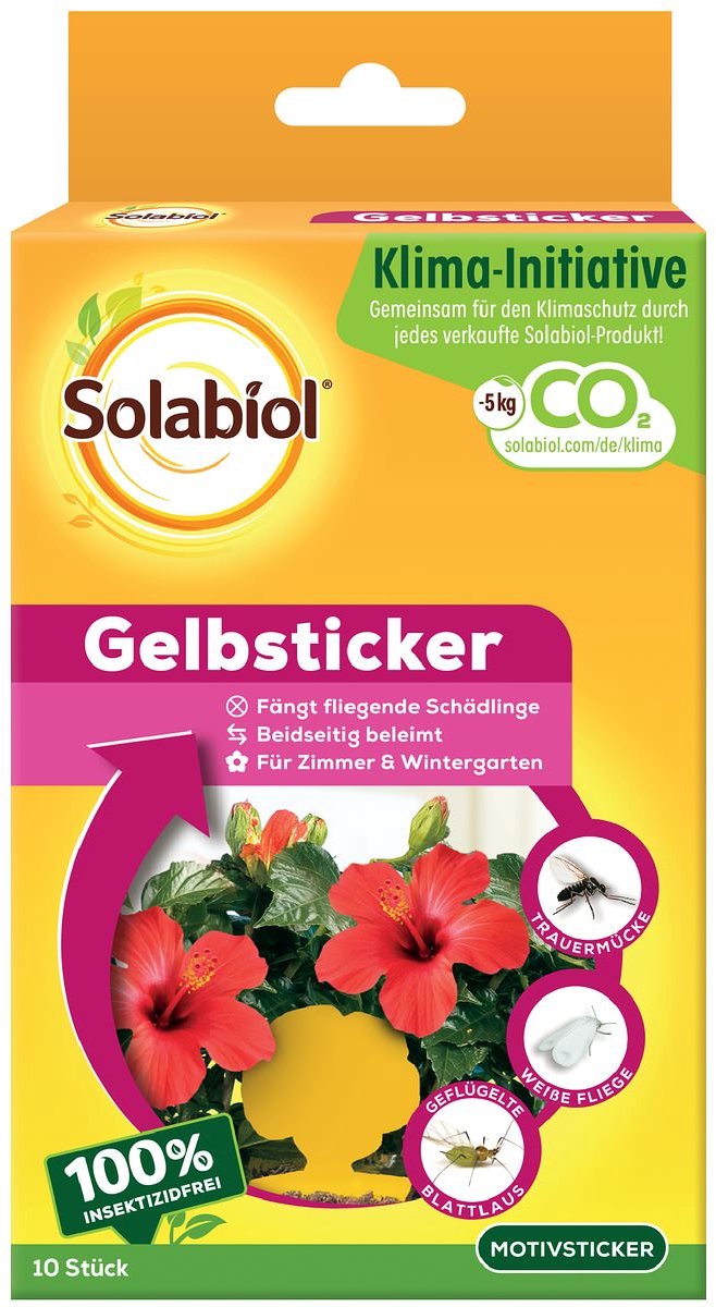 Solabiol gele stickers 10 stuks tegen vliegende insecten