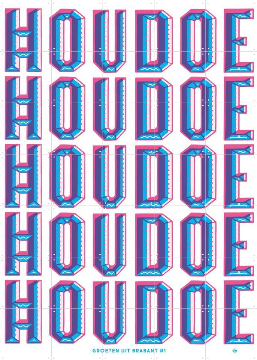 IXXI Houdoe, Studio Boot - 100 x 140 cm - Gratis ophangtool - Grote wanddecoratie en posters - Kleurrijk, Illustraties, Grafisch Ontwerp, Pop art