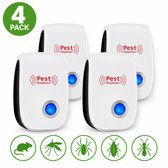 Ultrasone Verjager 4-Pack - Muizenverjager - Muggenverjager - Insectenverjager - Knaagdierverjager Stekker - Ongediertebestrijder Zonder Gif - Verjager