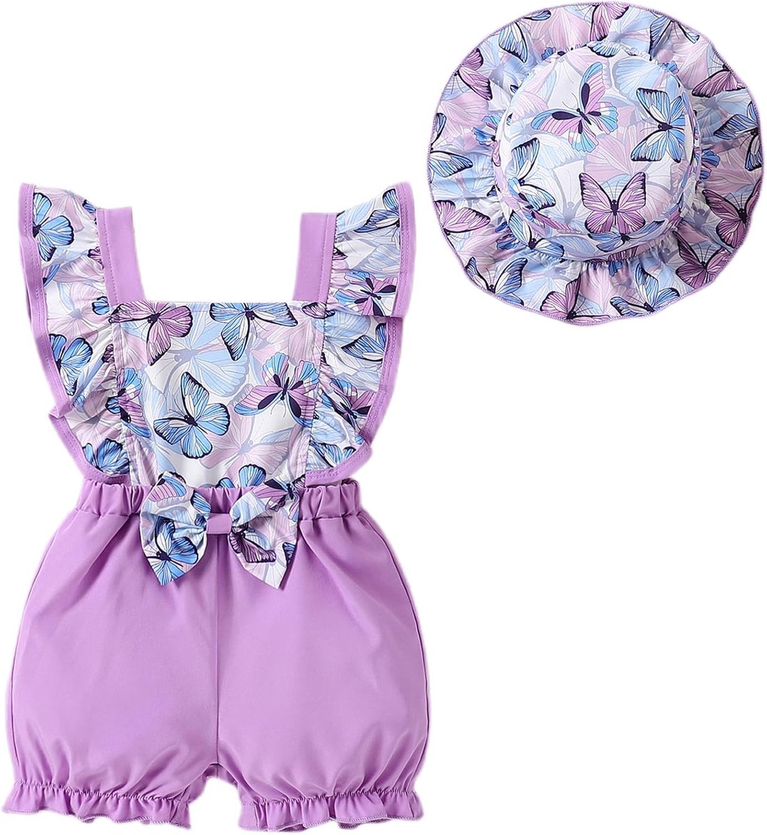Babykledingset voor meisjes met korte mouw