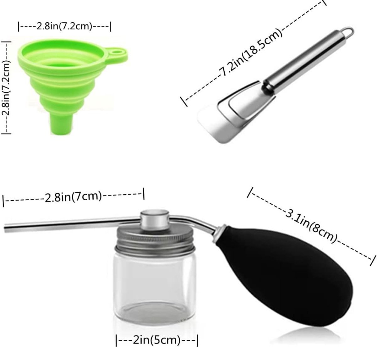 Applicator Tuin Puffer Duster Poeder Duster (bestaat uit een schop, een trechter en een poedersproeier)