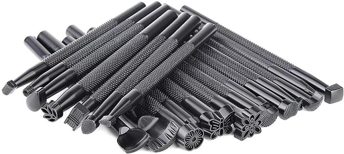 20Pcs Lederen Stempelen Gereedschap Set Verschillende Vorm Zadel Maken Gereedschap Carving Punch Gereedschap Voor Lederen Craft