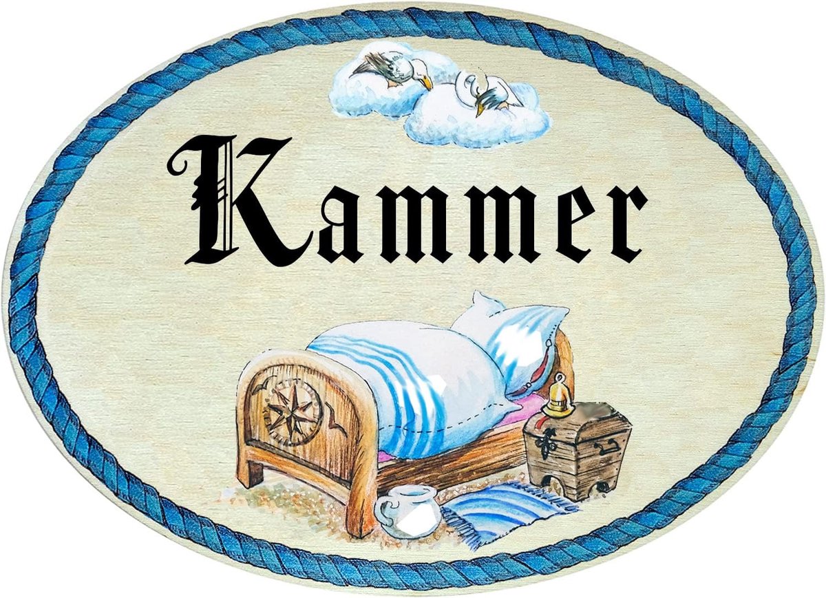 - houten cadeauartikelen decoratief deurbord in antiek design decoratieartikel kamer slaapkamer (18 x 13 cm)