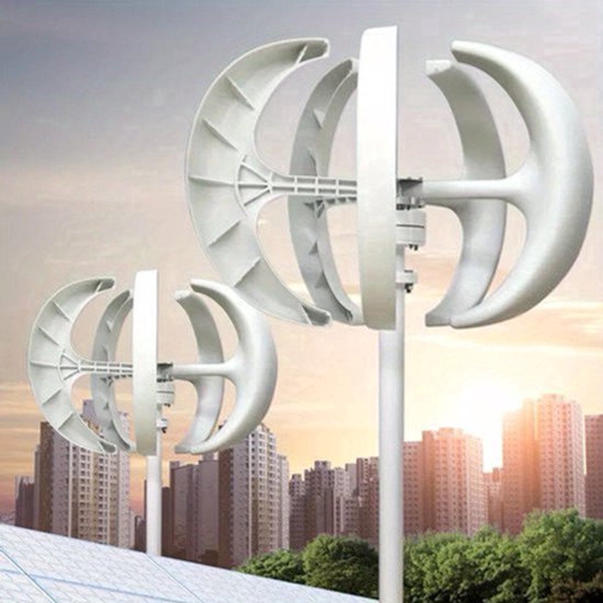 Verticale Windmolen – Verticale Windturbine – Windgenerator – Energieturbine – 5-Bladige Rotor – Start Bij 2 M/S