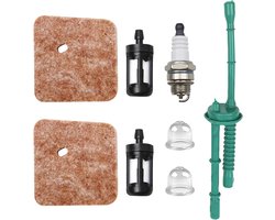 Luchtfilter voor STIHL bosmaaier FS38, FS55, FS85, FS45, grasmaaier, reserveonderdelen FS55 luchtfilter met 2 benzinefilters, 2 primerpomp, 1 bougie en 1 benzineslang