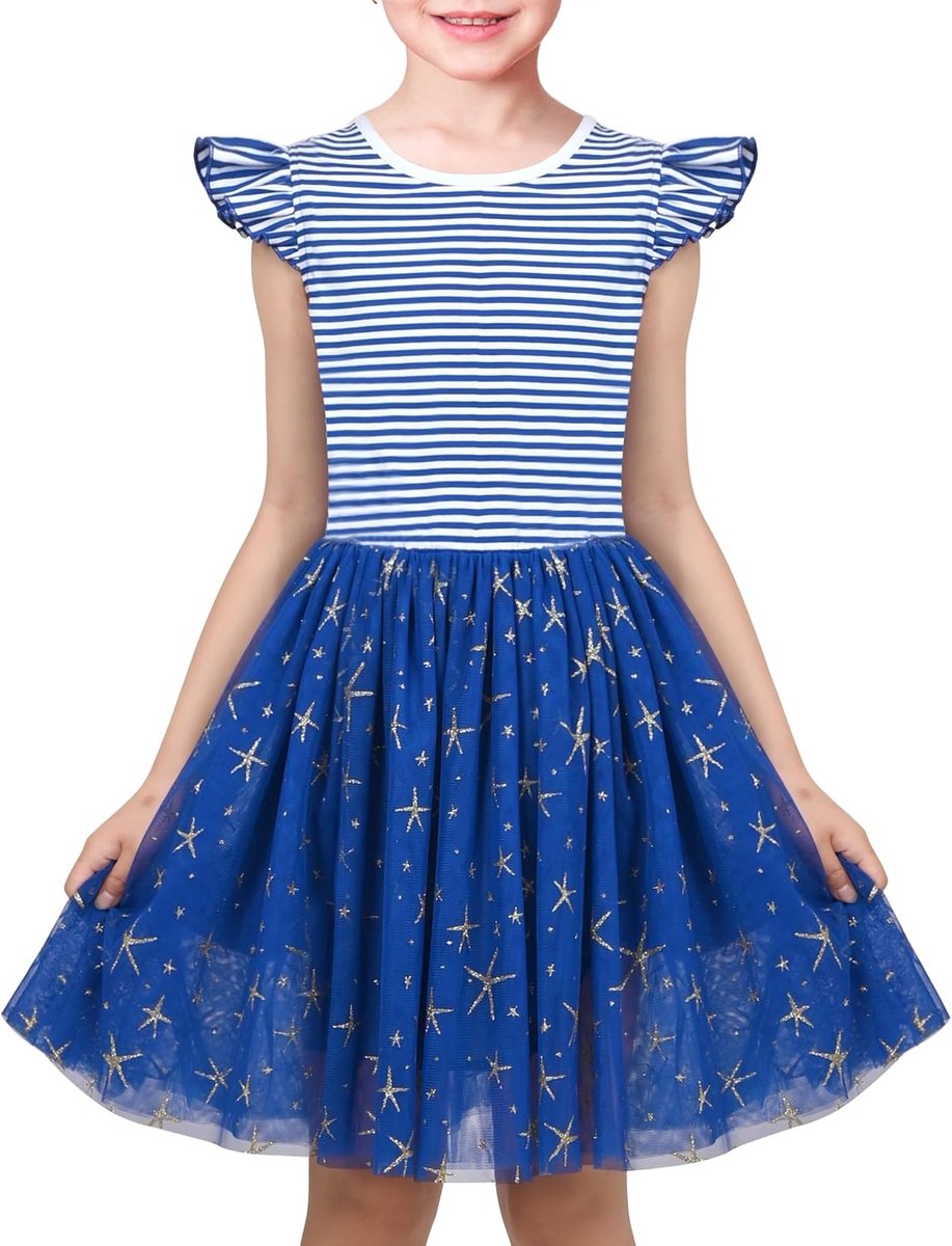 Jurk Roze Pailletten Bruiloft Hallo laag Tule Rok Tutu Flutter mouw 4-8 jaar