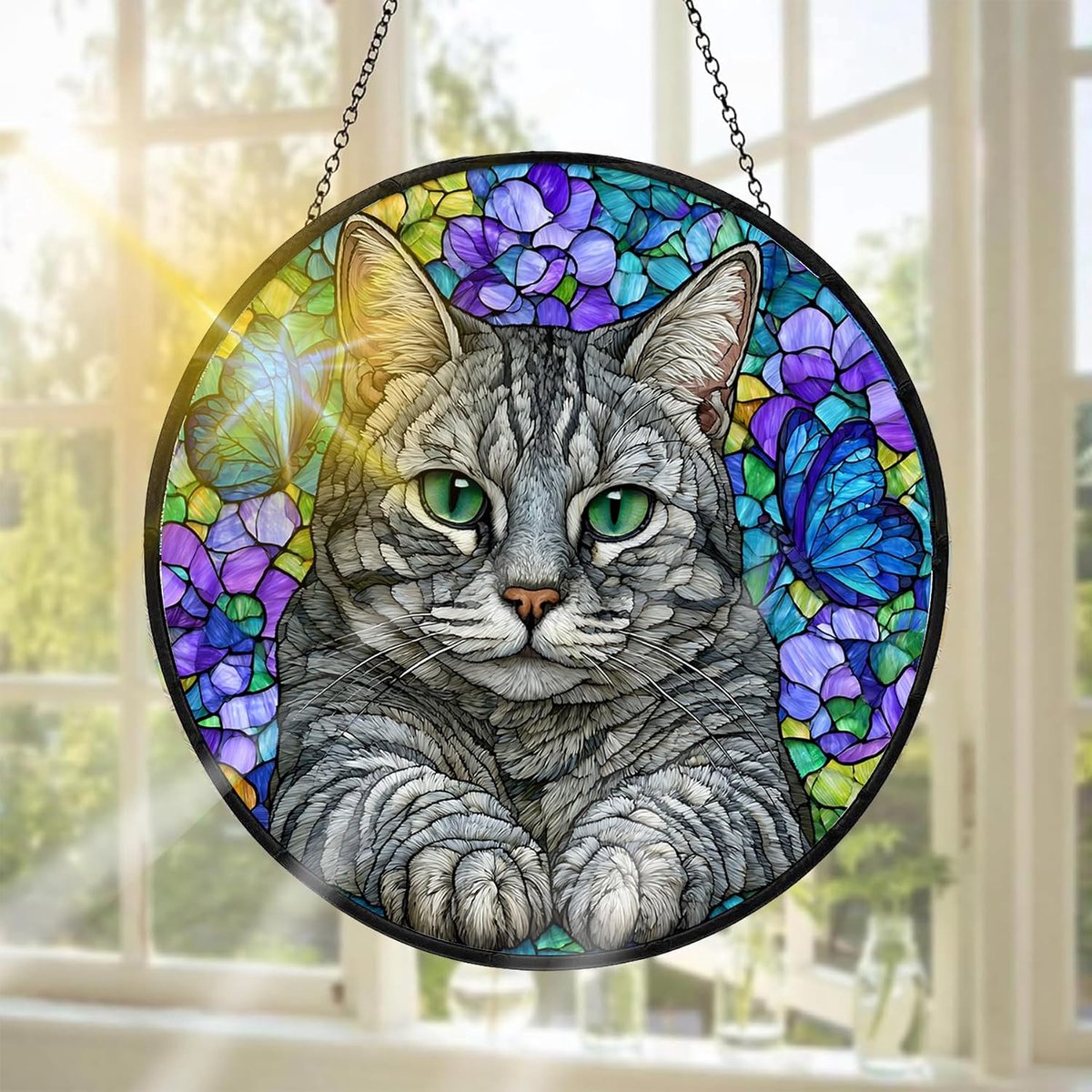 Glas-in-lood Raamhanger, Raamdecoratie voor A2