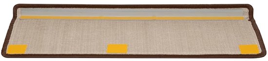 20 stuks, antislip, geluiddempende en wasbare trapmatten van naaldvilt polypropyleen (bruin, 65 x 21 x 4 cm), met dubbelzijdig plakband, ideaal voor gebruik binnenshuis — afbeelding 5