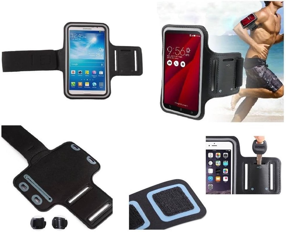Professionele Cover Neopreen Waterdichte Wraparound Sport met gesp voor Vivo Xplay5 Ultimate - Zwart