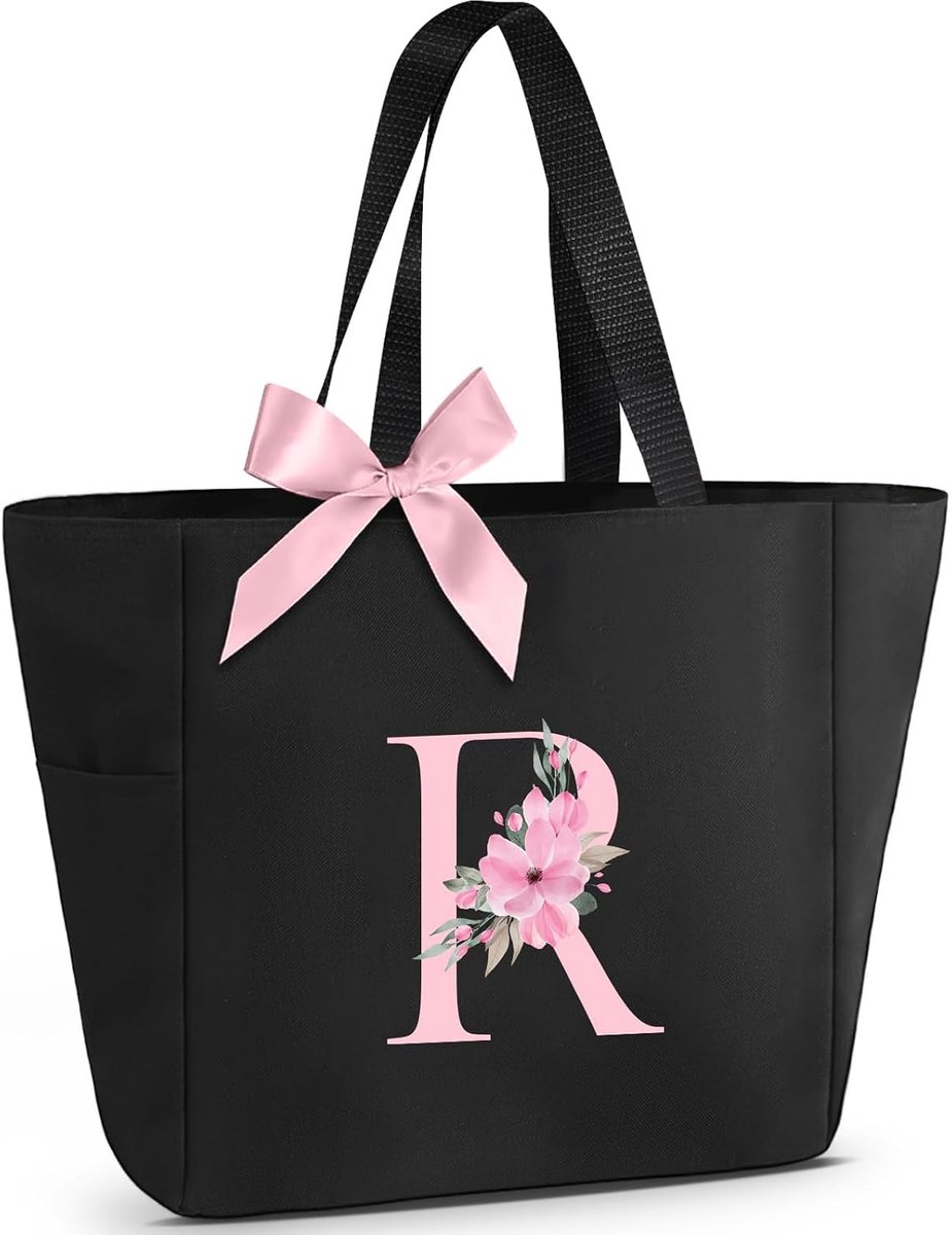 A-Z Initial gepersonaliseerde draagtas, waterdichte geschenken voor vrouwen, bruidsmeisjes, moeder, leraren, vrienden