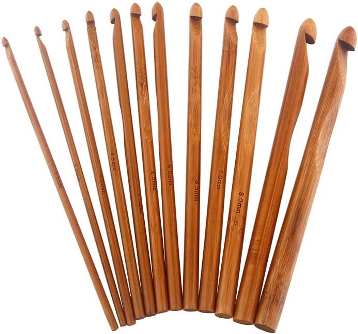 12 stuks bamboe breinaalden handvat haken set breien weven gereedschap handwerk