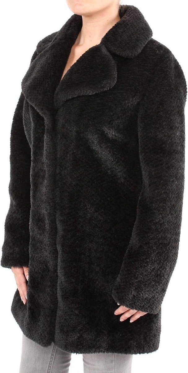 Circle of Trust Mantel Chrissi oversized Coat winterjas kunstbontjas jas zwart zwart zwart nero abrig desigual Coat kunstbont mantel