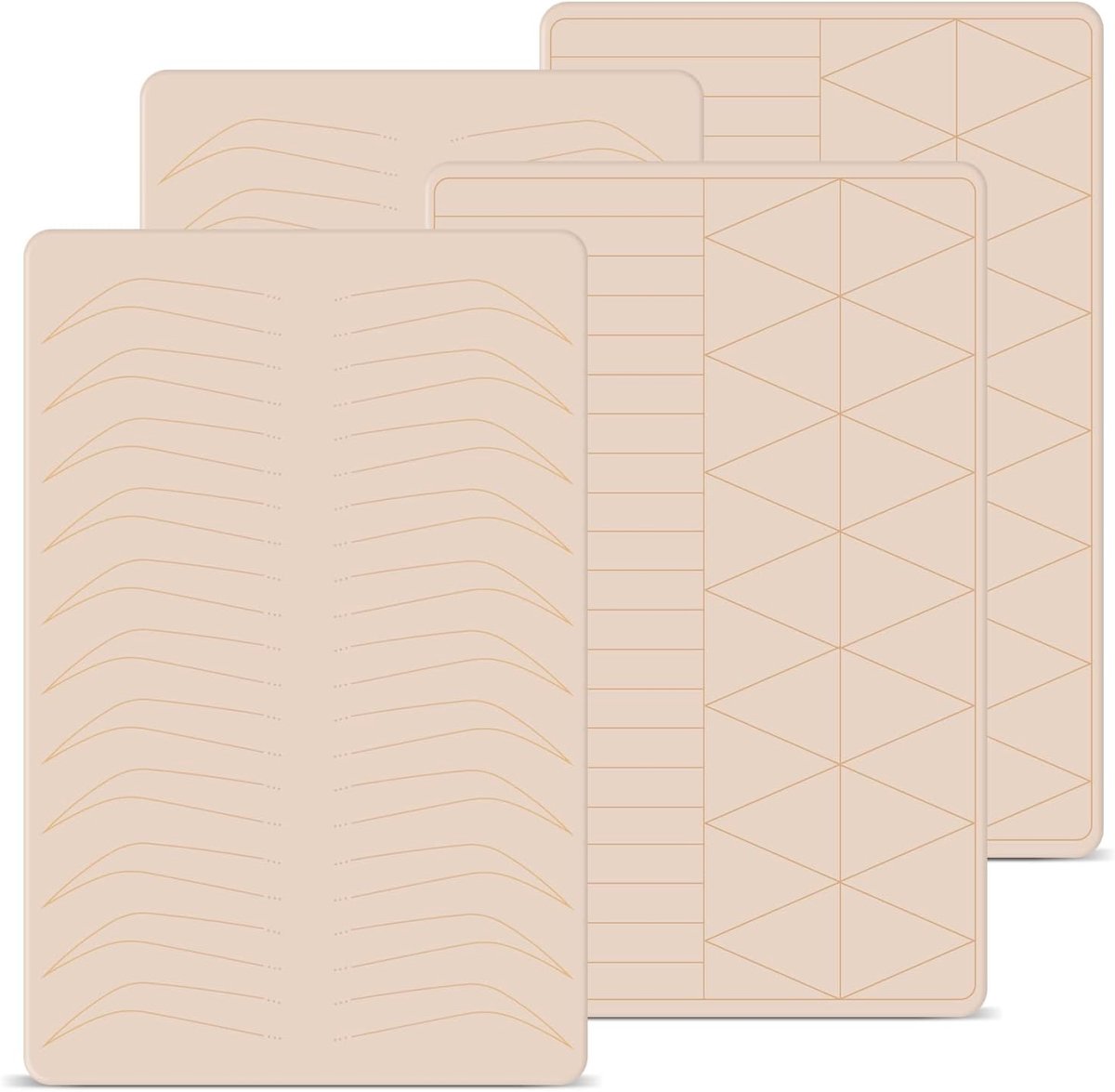Tattoo oefenhuid 4 stuks - 1,5mm silicone - dubbelzijdig - ideaal voor beginners - ShopVlot