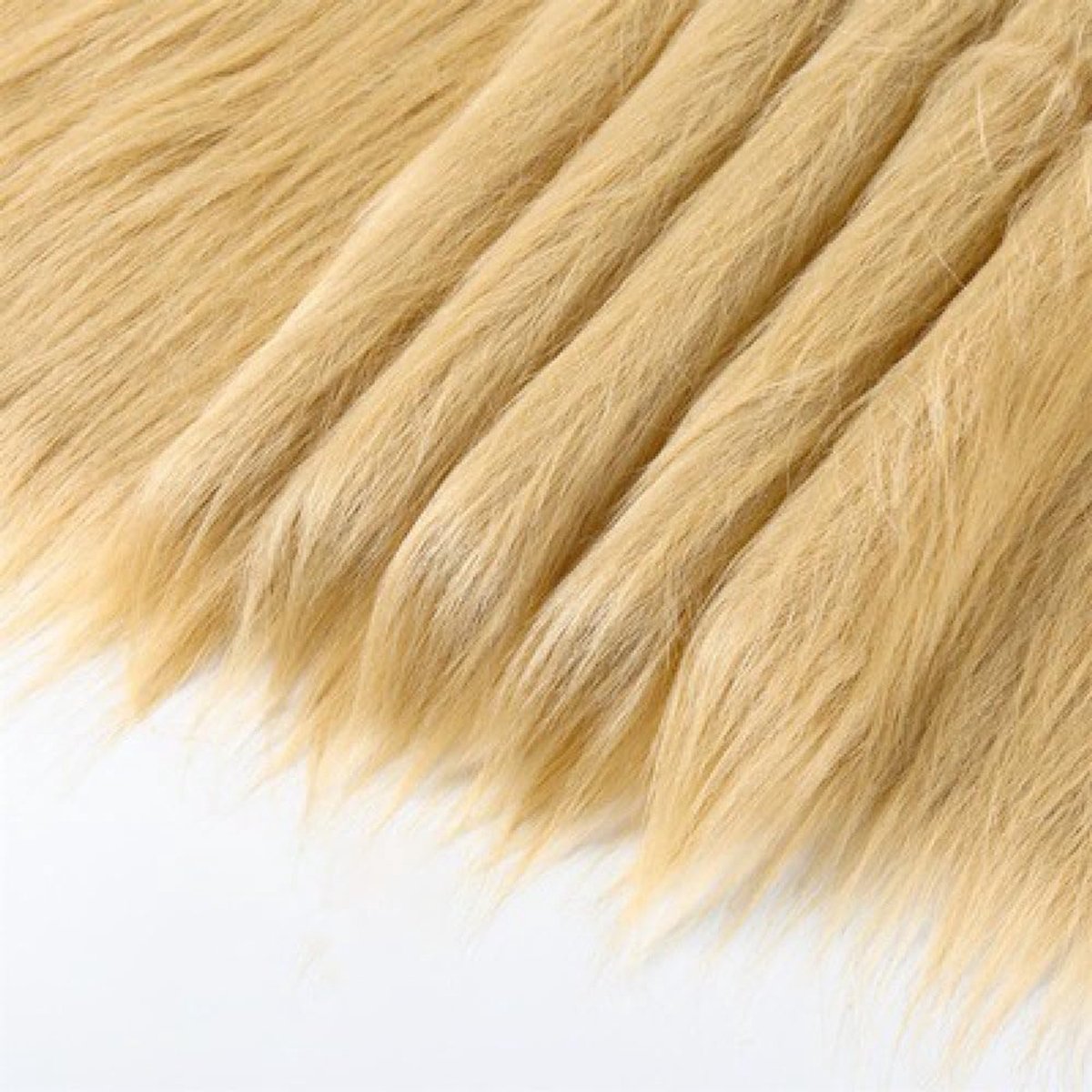 50 cm x 180 cm pluizige kunstbontband kunstbont lint bontstof, decoratieve band pluche trim pluche band banden om te naaien, kleding, kerstdecoratie, camel