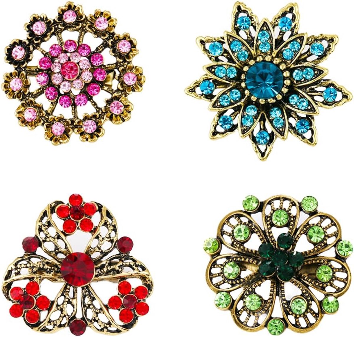 Broche strass modesieraden broche sjaal strass broche dameskleding, geschikt voor damessjaals, jassen, jurken, feestgeschenken, sieraden accessoires geschenken, 1, Metaal