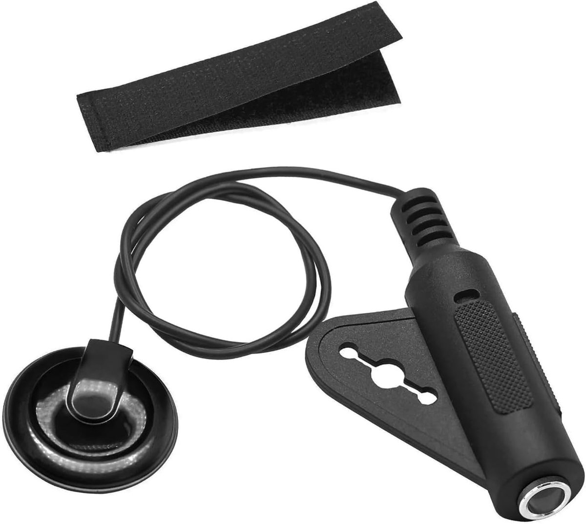 1 piëzo-elektrische Contact Microfoon Gitaar Pickup Buzzer Eq Patch Muziekinstrument Pickup Voor Gitaar Viool Ukulele Etc. Draad Lengte 40Cm Zwart
