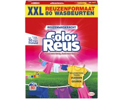 Witte Reus Wasmiddel Poeder Gekleurde Was 80 Wasbeurten 4 kg