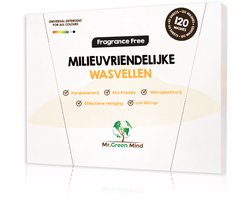 Mr. Green Mind Wasstrips 120 Wasbeurten Parfum Vrij Wasmiddel Wasstrips Wasmiddeldoekjes incl. wasverzachter