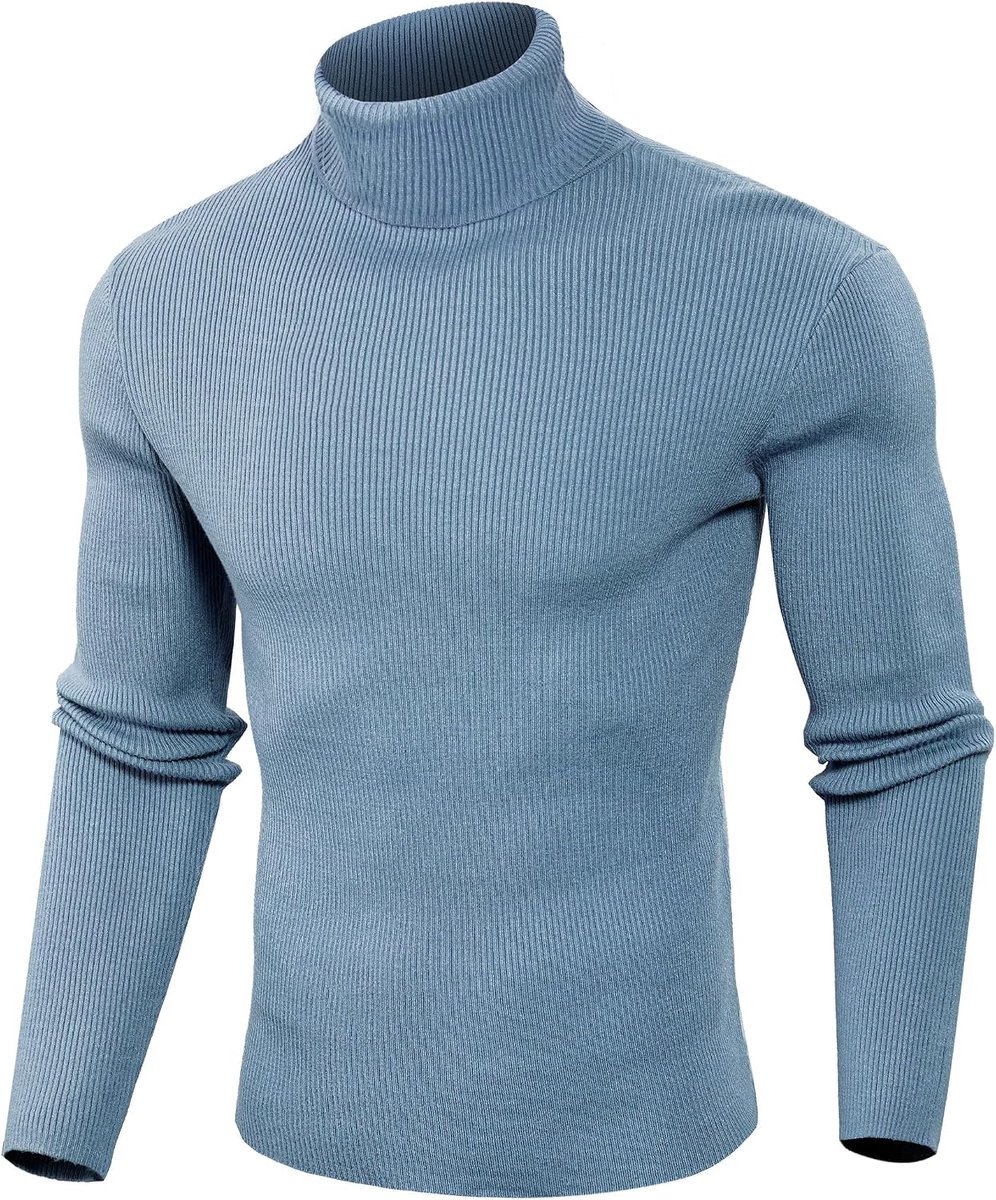 Warme coltrui voor heren, slim fit, lange mouwen, voor herfst en winter
