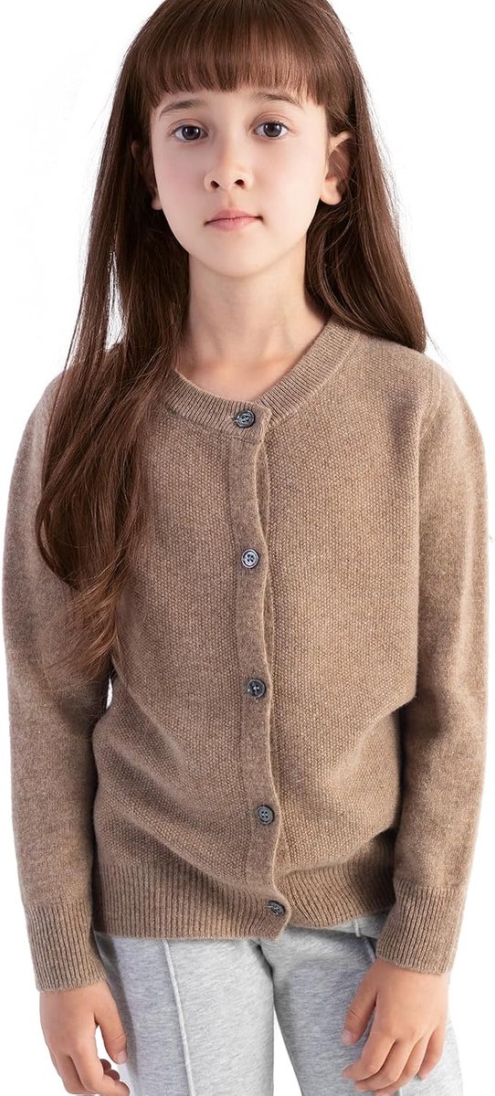 Jongens 100% Merino Wollen Vest 2025 Herfst Winter First-Line Klaar om te dragen Ronde Hals Lange Mouw Naadloos Gebreid Vest