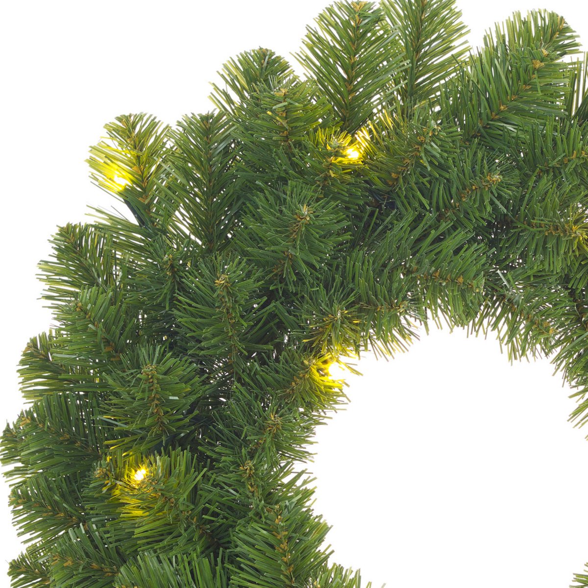 Black Box Kerstkrans - D30 cm - met LED verlichting - 10 lampjes - warm wit - batterijen - deurkrans – foto 2