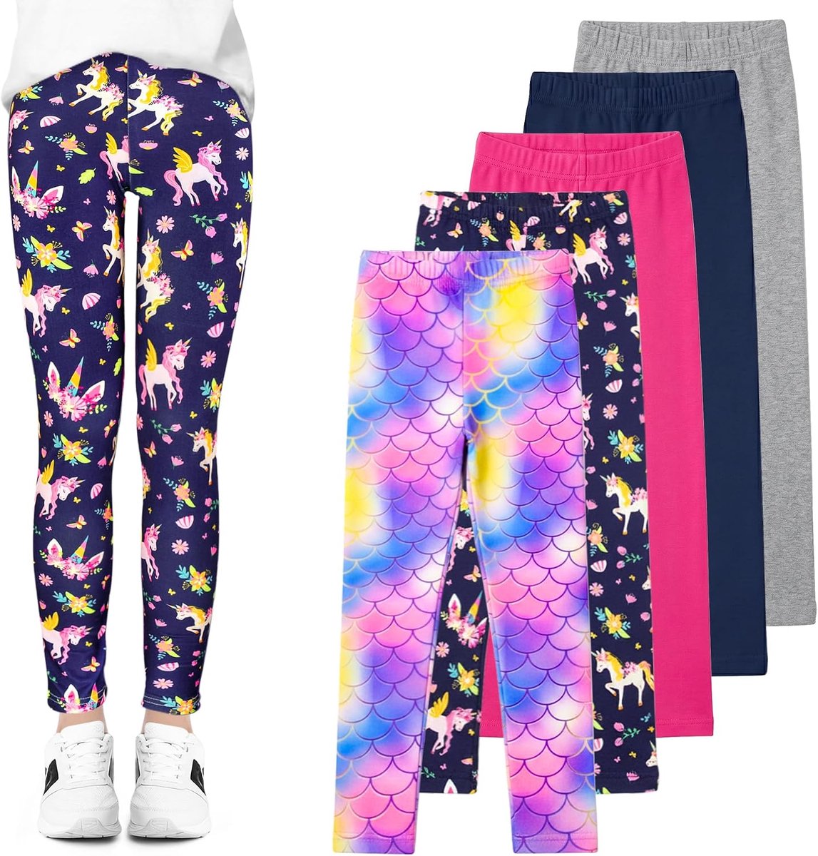 Leggings voor meisjes, voor sport en dagelijks gebruik, elastische broek voor meisjes, maat 104-158