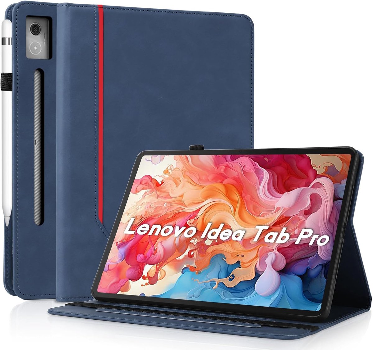 Hoes voor Lenovo Idea Tab Pro 12,7 inch 2025 TB-373FU TB-375FC Ultra Fijn met penhouder Auto Slaap/Standby, Blauw