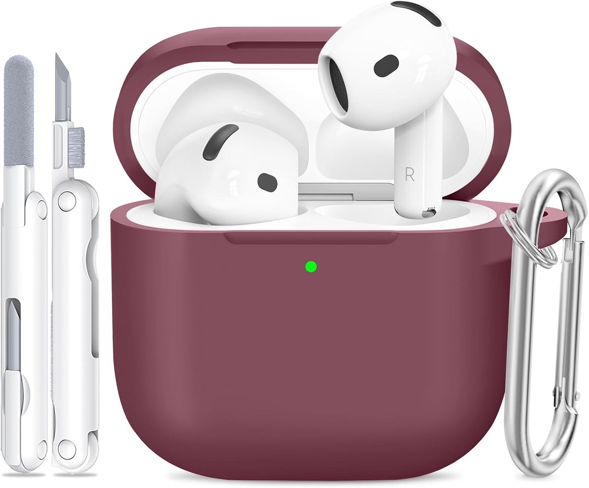 Siliconen voor AirPods 4 Hoes, A1-Grape Purple