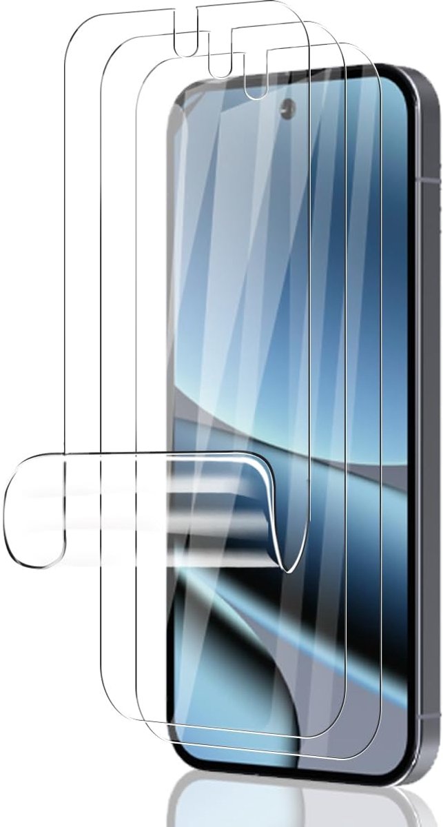 Displaybeschermfolie voor Google Pixel 10 Pro, TPU-folie 3 stuks, eenvoudige installatie, luchtbelvrij, krasbestendig, transparant, zacht, bescherming voor Google Pixel 10 Pro gehard glas