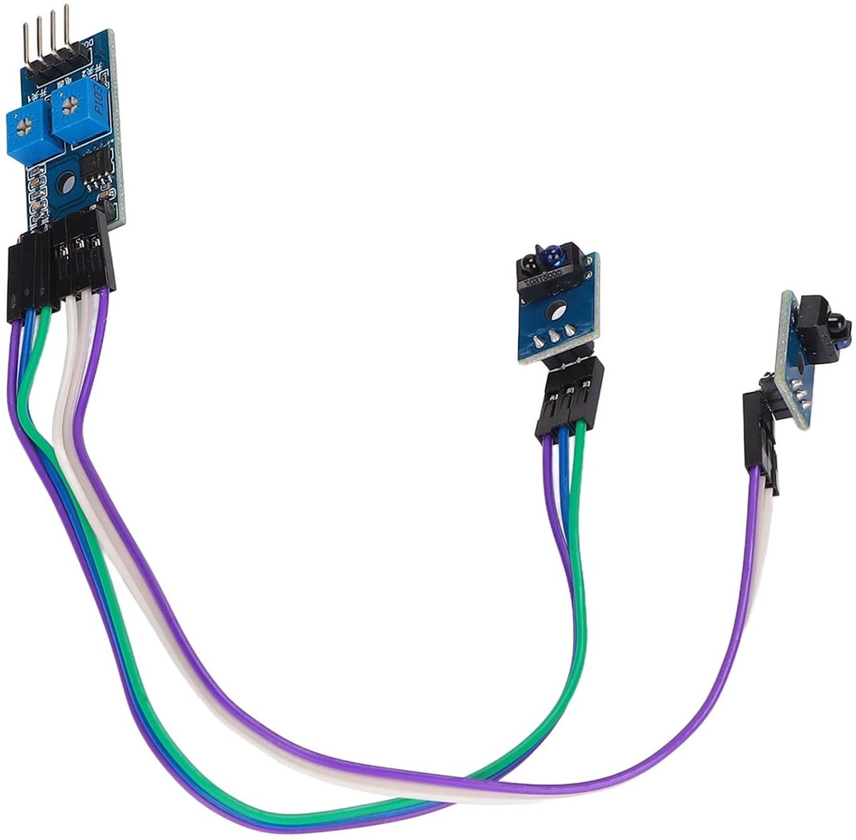 Infrarood Volgsensor Module, 2-weg Lijn Detectie Sensor met Verstelbare Gevoeligheid, 3.3V-5V Werking, Zwart-Wit Lijn Herkenning voor Smart Car Robot
