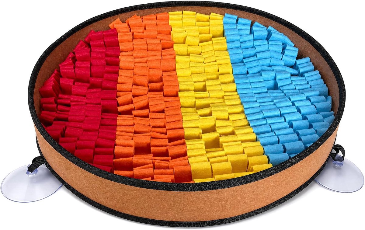 48 cm, hondenlikmat met zuignappen en antislip onderkant, vilten langzame voedermat, kruipspel voor mentale stimulatie en stressvermindering