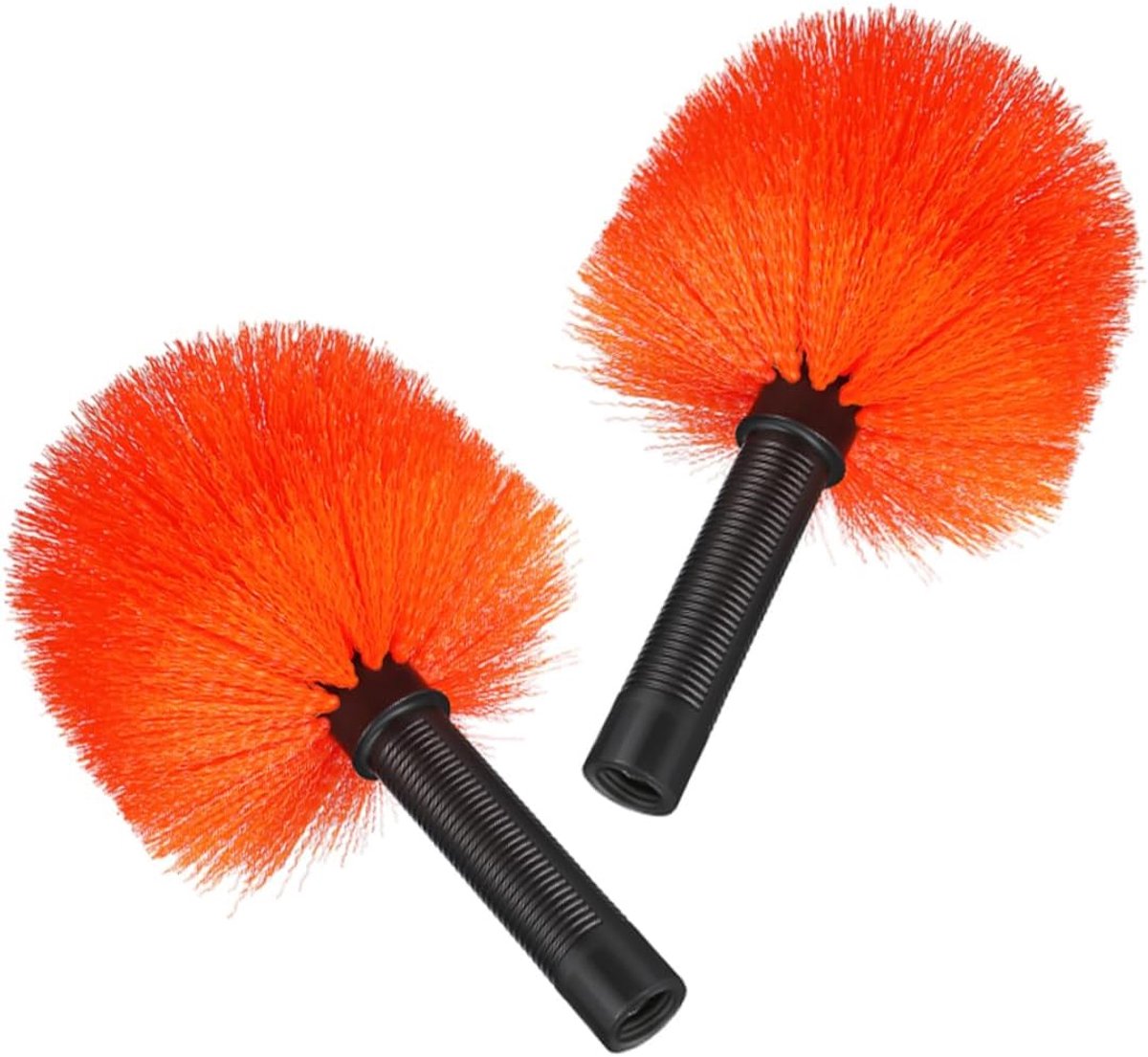 2 Stuks Delige Cobweb Duster Heads met Schroefdraadverbinding Duurzame Plastic Spinnenwebborstels voor Hoge Plafonds Buiten Gebruiksvriendelijke Vervangbare Koppen voor Veelzijdige